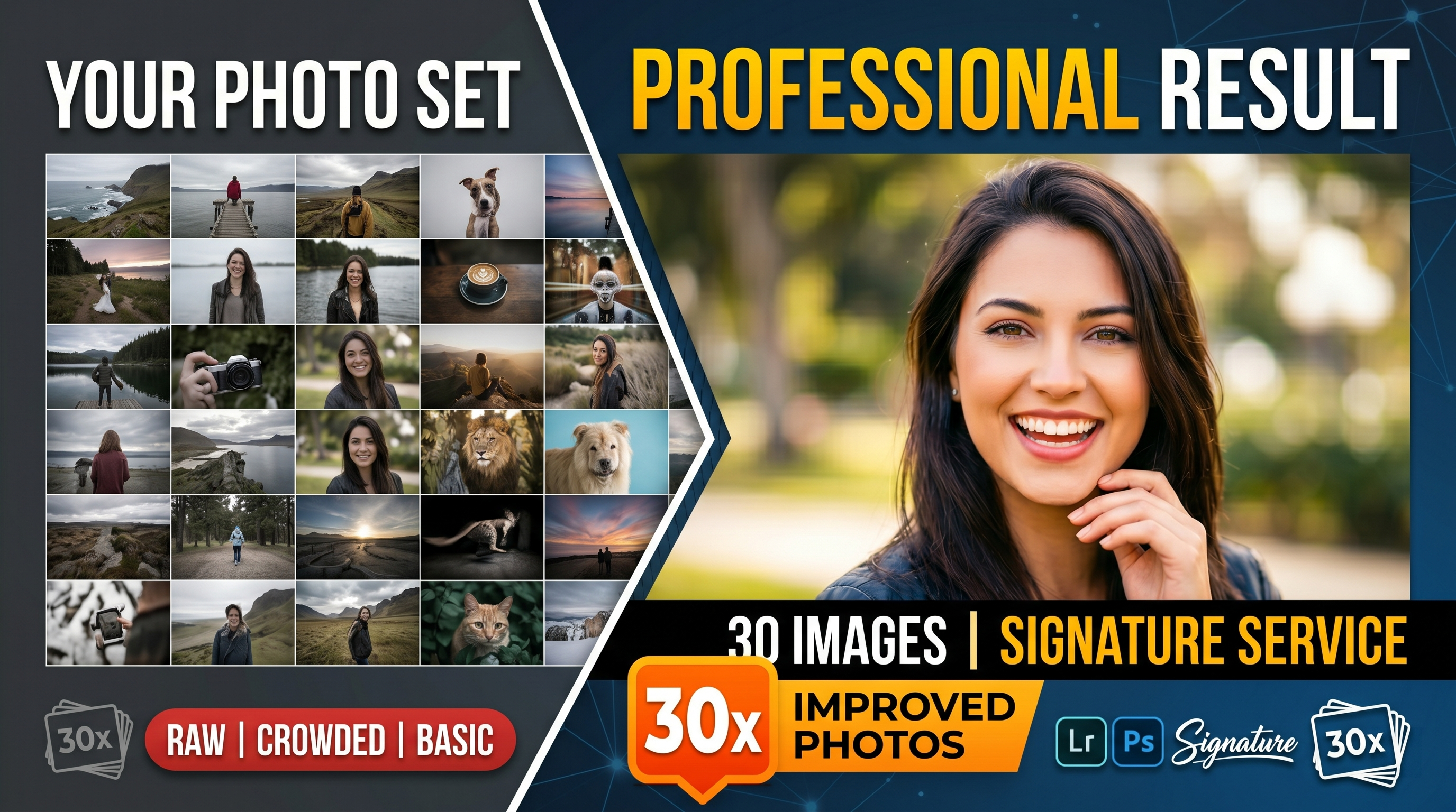 POST EDITING SERVICE FOR PHOTOS - 100 PHOTOS